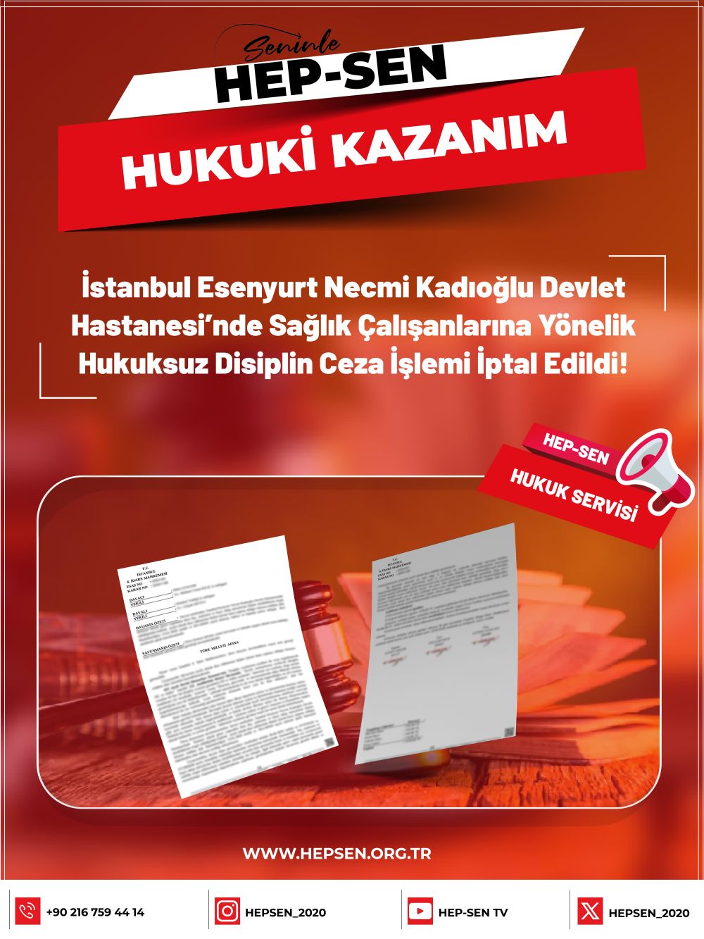 İstanbul Esenyurt Necmi Kadıoğlu Devlet Hastanesinde Sağlık Çalışanlarına Yönelik Hukuksuz Disiplin Ceza İşlemi İptal Edildi!